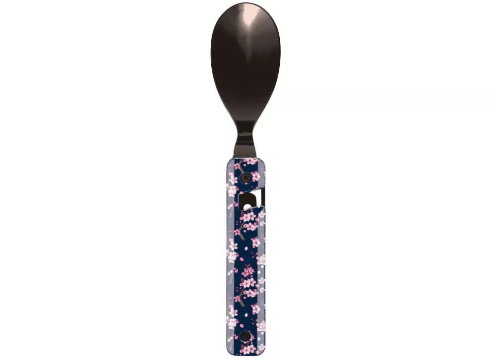 Multifunction Magnetic Cutlery (Black Mirror Finish) - Cherry Blossom^Akinod Shop