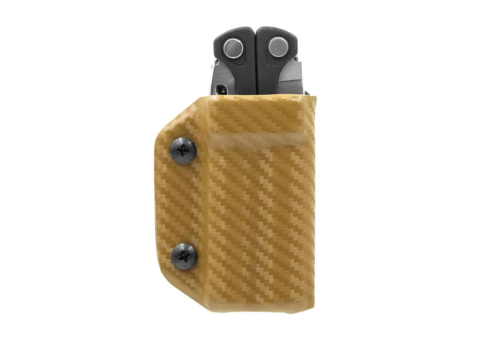 Kydex Sheath: Leatherman Charge / Charge+ - Brown Carbon Fibre^Clip & Carry Discount