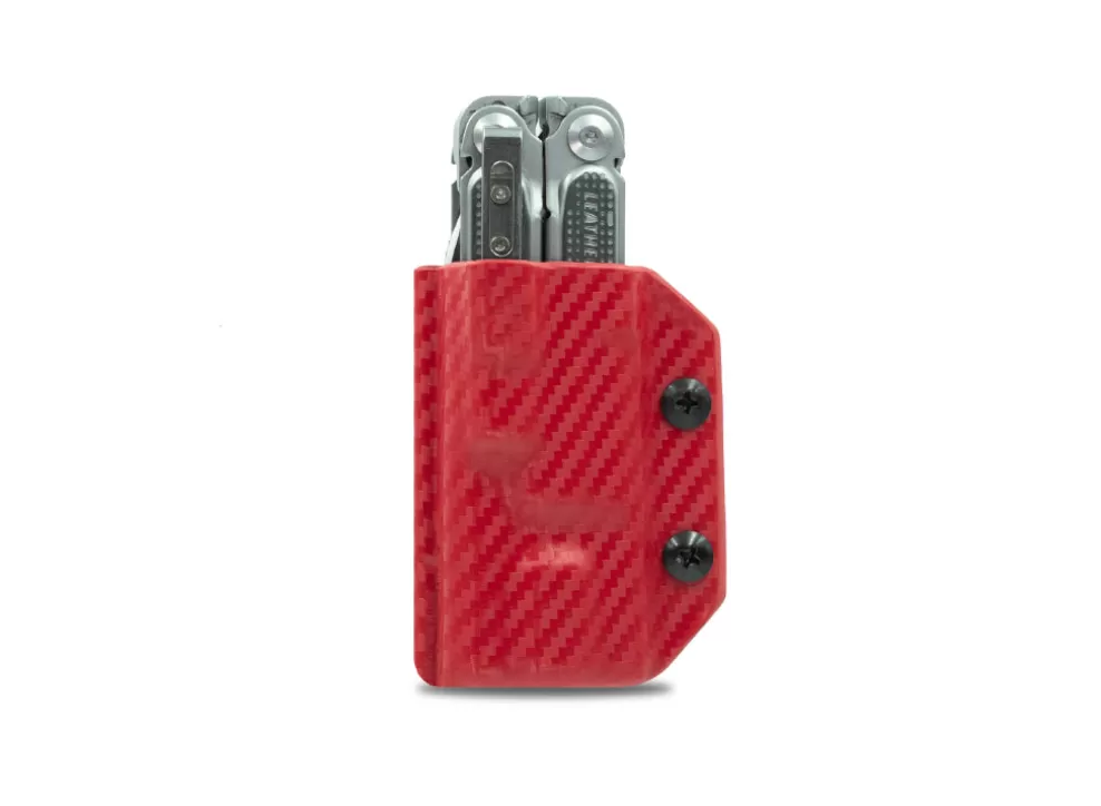 Kydex Sheath: Leatherman Free P2 - Red Carbon Fibre^Clip & Carry Best Sale