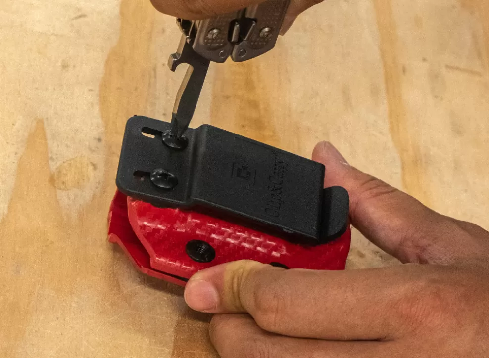 Kydex Sheath: Leatherman Free P2 - Red Carbon Fibre^Clip & Carry Best Sale