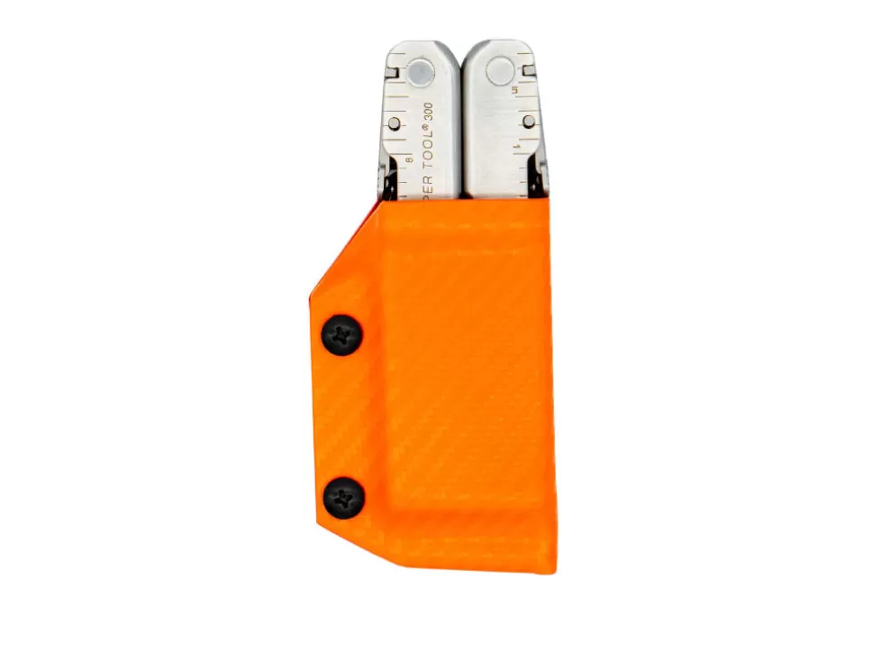 Kydex Sheath: Leatherman Super Tool 300 - Orange Carbon Fibre^Clip & Carry Flash Sale