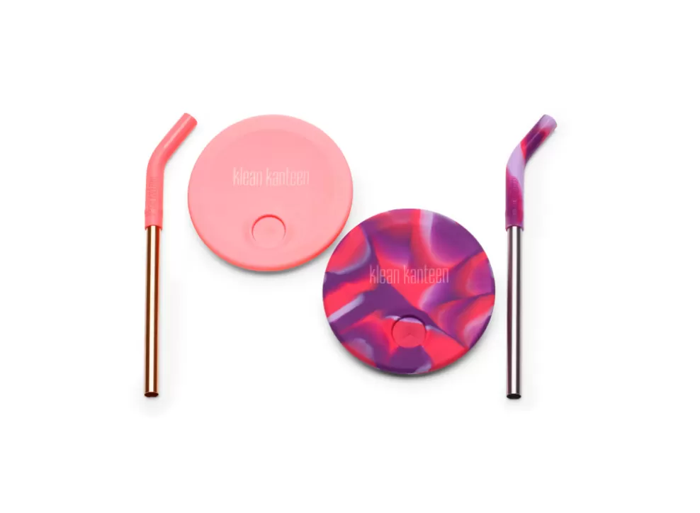 Kid Cup Straw Lid 2-Pack - Pink Tie Dye^Klean Kanteen Clearance