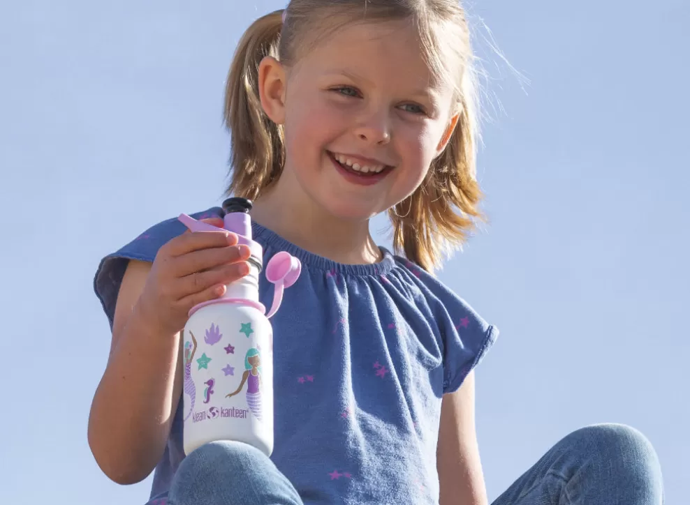 Kid Narrow Classic W/ Sport Cap 355Ml - Mermaids^Klean Kanteen Hot