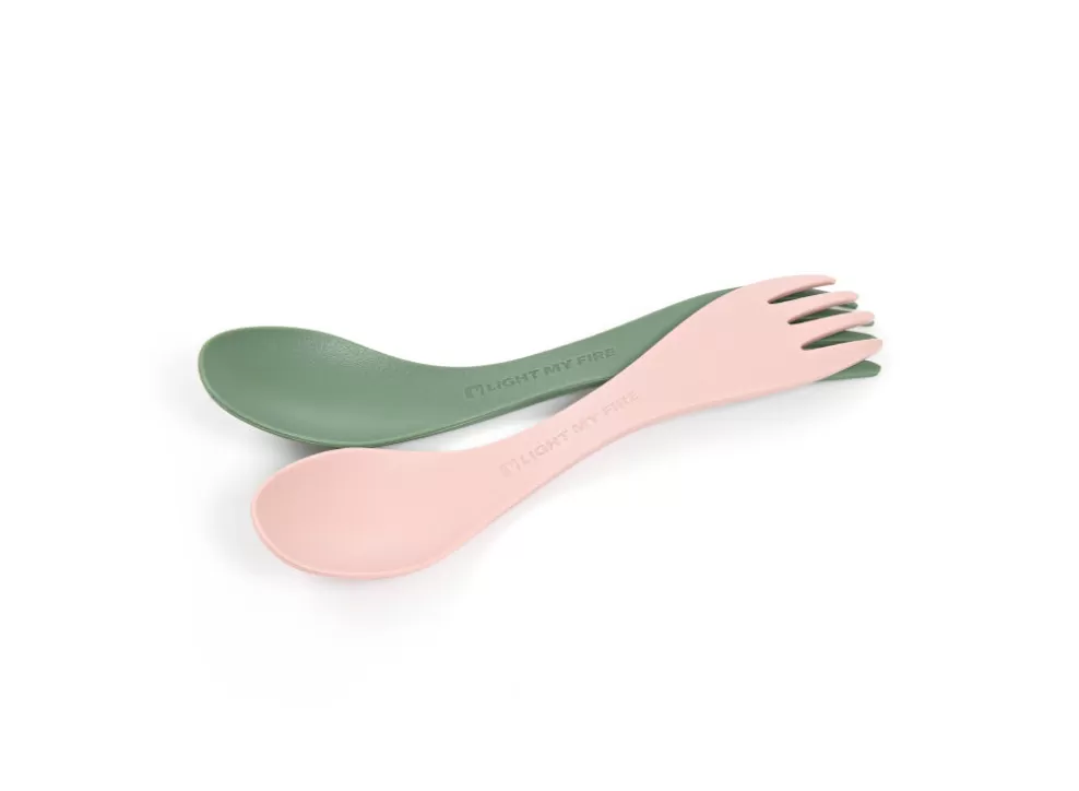 Spork Little 2-Pack - Sandy Green/Dusty Pink^Light My Fire New