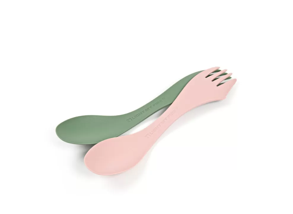 Spork Medium 2-Pack - Sandy Green/Dusty Pink^Light My Fire Clearance