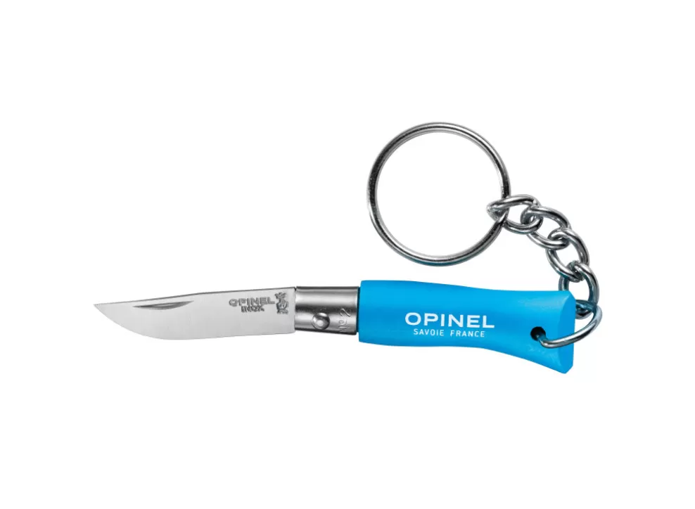 No.2 Colorama Non Locking Keyring Knife - Cyan Blue^Opinel Fashion