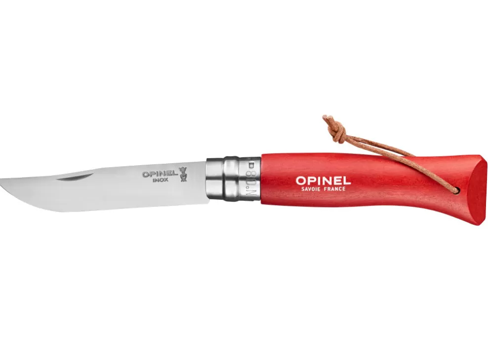 No.8 Colorama Trekking Knife - Red^Opinel Outlet