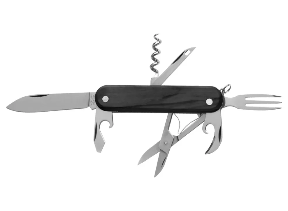Whitby Black Pakkawood Multipurpose Folding Knife (2.76") W/ 7 Tools^* Hot