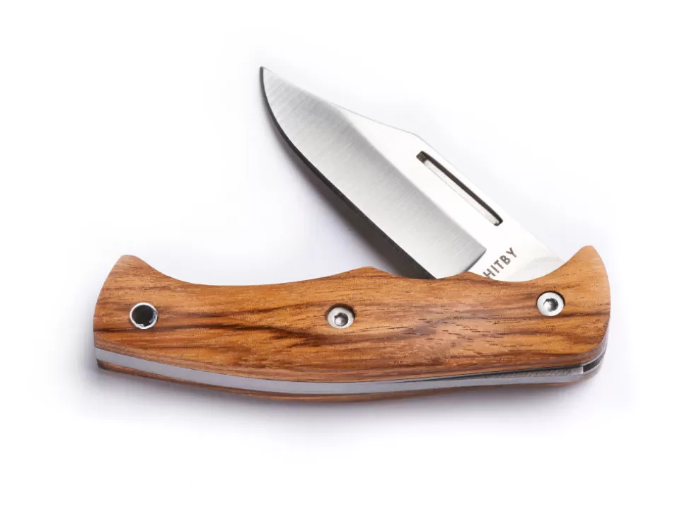 Whitby Slipjoint Knife W/ Clip Point Blade (2.5") - Zebra Wood^* Best Sale